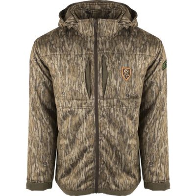Drake Waterfowl Men's Non-Typical 3-in-1 Hunting Jacket, Heavyweight, Camo, Quiet Silencer Fleece (US, Alpha, X-Large, Regular, Regular, Bottomland)