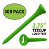 Clip Wipes Logo Golf Tees  2  (300/Pack)  Custom TEECUP Imprint - Personalized Monogram Initial Letters (A-Z) (GRN-WHT-J) view 2