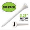 Clip Wipes Logo Golf Tees  3 1/4 (300/Pack)  Custom TEECUP Imprint - Personalized Monogram Initial Letters (A-Z) (WHT-BLK-J) view 2