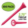 Clip Wipes Logo Golf Tees  2  (300/Pack)  Custom TEECUP Imprint - Personalized Monogram Initial Letters (A-Z) (PNK-WHT-G) view 2