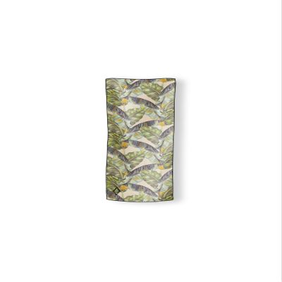 Nomadix Mini Towel - Perfect for Beach, Pool, Travel, Camping, Yoga - Made with Recycled Materials - Super Absorbent - Sand Resistant - Banana Leaf Green - 16x40