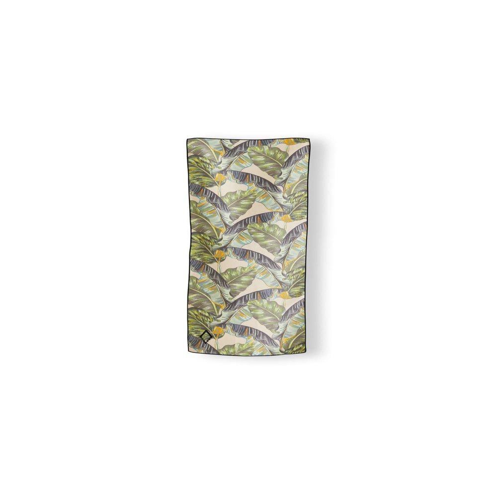 Nomadix Mini Towel - Perfect for Beach, Pool, Travel, Camping, Yoga - Made with Recycled Materials - Super Absorbent - Sand Resistant - Banana Leaf Green - 16x40