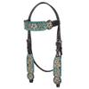 HILASON Western Horse Headstall American Leather Dark Brown Harness | Bridle view 1