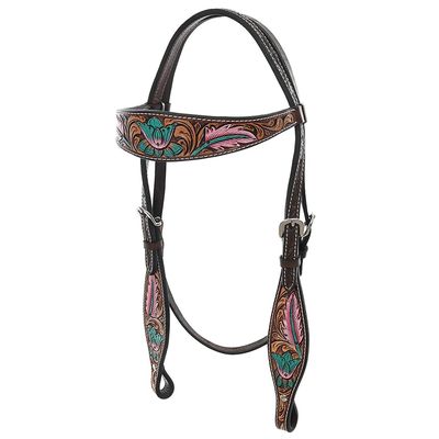 HILASON Western Horse Headstall American Leather Brown | Bridle