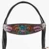 HILASON Western Horse Headstall American Leather Brown | Bridle view 3