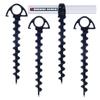 Orange Screw Ultimate Ground Anchors: Heavy Duty Screw-in Tent Stakes for High Wind, Sand, Canopies, and Camping - Made in USA, 100% Recycled, Included T-Grip Tool - (Small, 4 Pack, Black) view 1