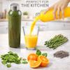 Brieftons Borosilicate Glass Water Bottles 18 Oz, 6 Pack, Dishwasher Safe, Leakproof Stainless Steel Lids, Clear Glass Bottles with Lids for Juice, Smoothies, Kombucha, Reusable Beverage Containers view 3