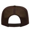Ashen Fane Polyester Foam Front 5 Panel High Crown Mesh Back Trucker Hat, Brown view 2