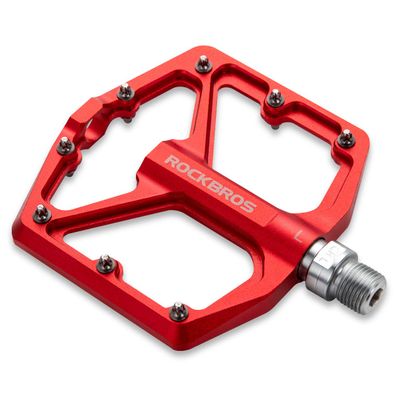 ROCKBROS Bike Pedals, Flat Aluminum 9/16" Sealed Bearing Lightweight Platform for Road Mountain BMX MTB Bike