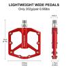 ROCKBROS Bike Pedals, Flat Aluminum 9/16" Sealed Bearing Lightweight Platform for Road Mountain BMX MTB Bike view 3