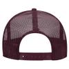 Ashen Fane Polyester Foam Front 5 Panel High Crown Mesh Back Trucker Hat, MRN Wht MRN view 2