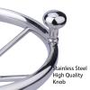 Boat Steering Wheel, 11 inch Stainless Steel Marine Steering Wheel Adapter Fit 3/4 inch Tapered Shaft, 5 Spoke Destroyer Style with Control Knob and Center Cap for Boats, Yachts, Pontoon Boats view 4