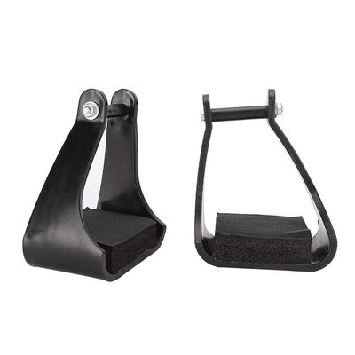 Zerodis Stirrups, Riding Saddle Trail Plastic Stirrups Western Horse Trail Riding Cushioned Foam Foot Pad