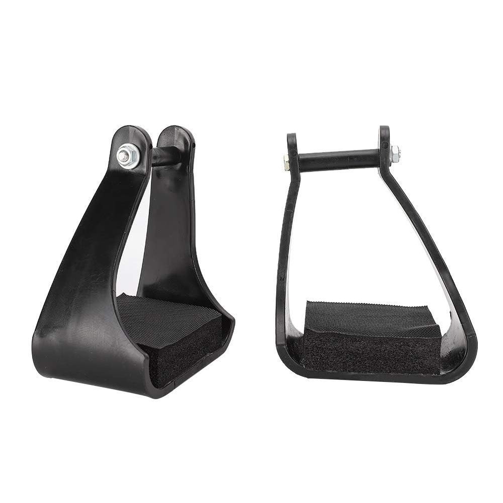 Zerodis Stirrups, Riding Saddle Trail Plastic Stirrups Western Horse Trail Riding Cushioned Foam Foot Pad