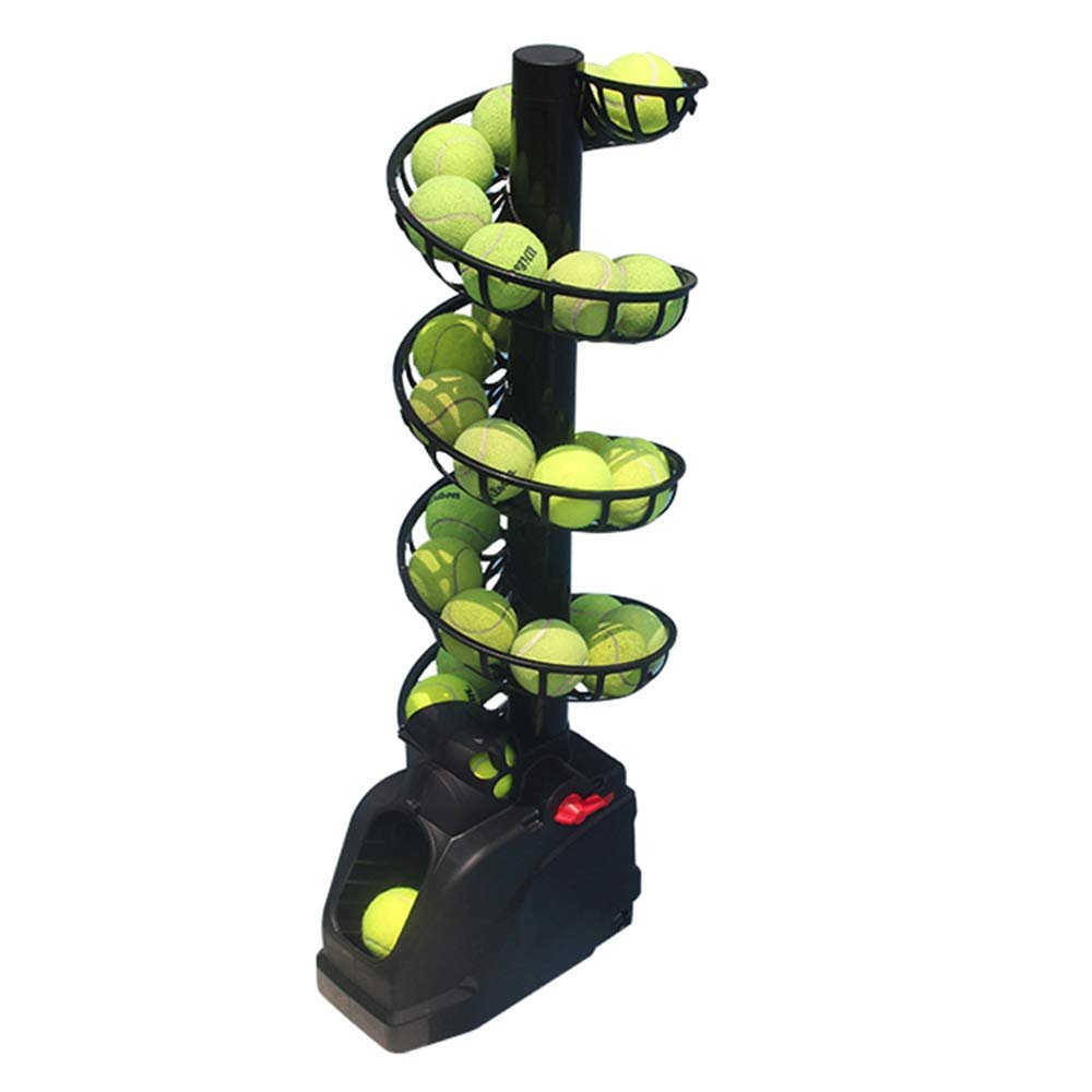 Anbt Tennis Machine Tennis Serving Machine Lightweight Tennis Toss Machine Plug in/Batteries 30 Balls