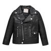 Echinodon Girls' Faux Leather Jacket Children Motorcycle Zipper Jacket Leather Coats Black 100 view 1