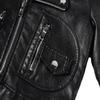 Echinodon Girls' Faux Leather Jacket Children Motorcycle Zipper Jacket Leather Coats Black 100 view 4