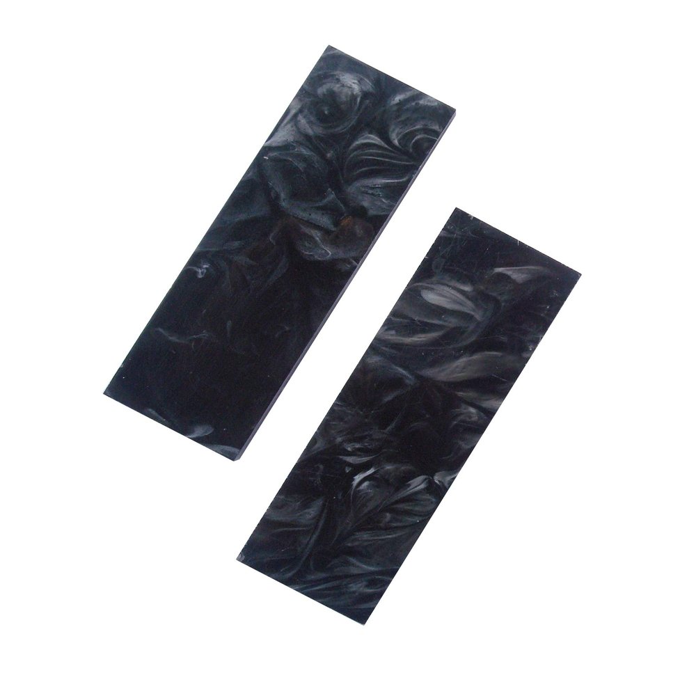 AOHOCA 2 Pieces Knife Handle Scales,Acrylic Inlace Grips Handle Material,Knifemakers Sword DIY Slabs Material (A)