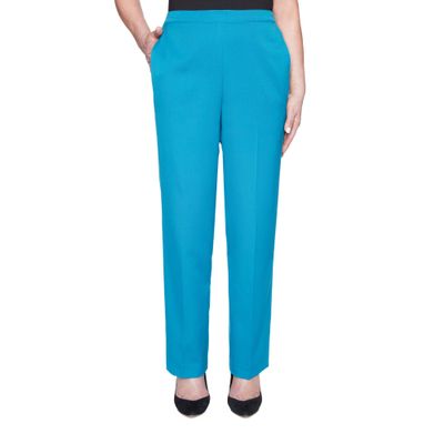 Alfred Dunner Women's Colorado Springs Twill Proportioned Medium Pants, Peacock, 12