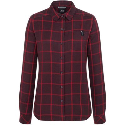 Black Diamond Equipment W Serenity Ls Flannel Shirt - Bordeaux-Vermilion Plaid - Extra Large
