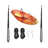 JD104 Wall Hangers 100IBS Capacity Kayak Storage for Paddle Board,Surfbard,Longboards Indoor Kayak Storage Straps System for Garage or Shed,Black view 2