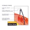 JD104 Wall Hangers 100IBS Capacity Kayak Storage for Paddle Board,Surfbard,Longboards Indoor Kayak Storage Straps System for Garage or Shed,Black view 3