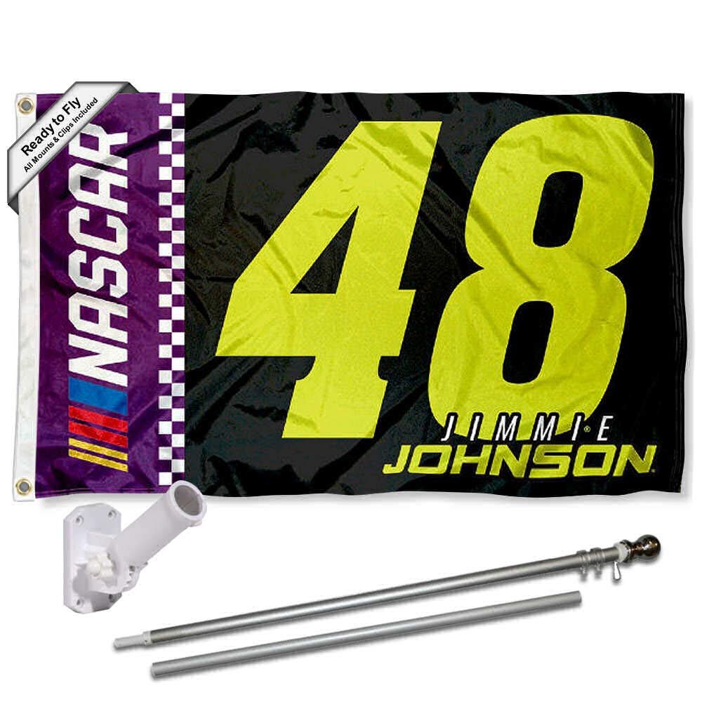 Jimmie Johnson Flag Pole and Mount Bracket Set