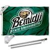 Bemidji State Beavers Flag with Pole and Bracket Mount Kit view 1