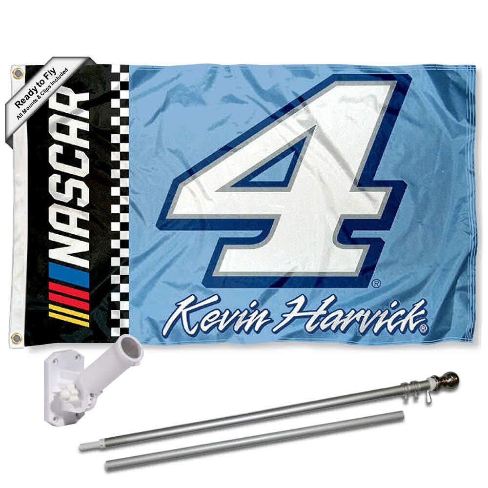 Kevin Harvick Flag Pole and Mount Bracket Set