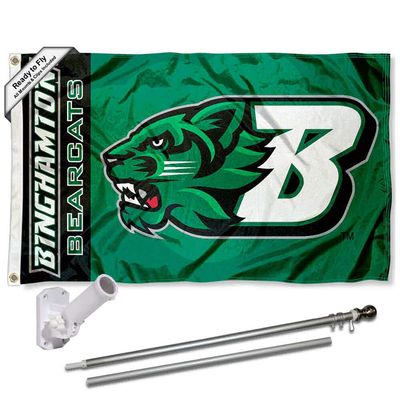 Binghamton Bearcats Flag with Pole and Bracket Mount Kit