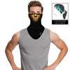 Obacle Bandana Face Mask with Ear Loops Neck Gaiter Face Mask Scarf Face Cover for Men Women (Skull Hole Black Yellow) view 2
