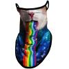 Obacle Bandana Face Mask with Ear Loops Neck Gaiter Face Mask Scarf Face Cover for Men Women (Cat Rainbow Multicolored) view 1