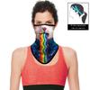 Obacle Bandana Face Mask with Ear Loops Neck Gaiter Face Mask Scarf Face Cover for Men Women (Cat Rainbow Multicolored) view 2