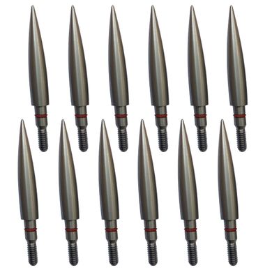 200 Grains Field Points, Stainless Steel Archery Target Break The Wind Field Points Practice Shooting (1 Dozen 12PCS) (19/64200Grain, 19/64)