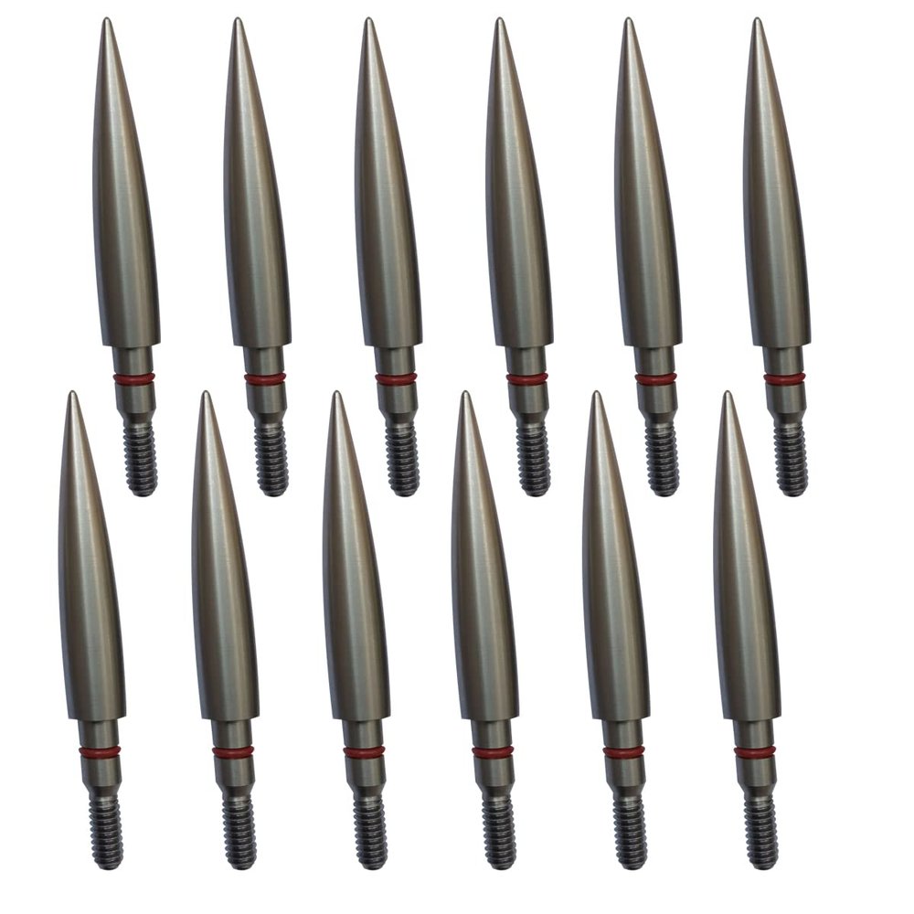 200 Grains Field Points, Stainless Steel Archery Target Break The Wind Field Points Practice Shooting (1 Dozen 12PCS) (19/64200Grain, 19/64)