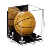Better Display Cases Acrylic Mini - Miniature (not Full Size) Basketball Display Case with Mirror, White Risers, Wall Mount and Black Base (B03) view 2