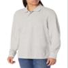 Amazon Essentials Men's Regular-Fit Long-Sleeve Pique Polo, Light Grey Heather, Small view 1