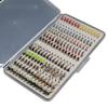 133pcs/Set Ultra-Thin Portable Nymph Scud Midge Flies Kit Assortment with Box Trout Fishing Fly Lures view 1