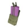 MOLLE PALS Modular Single Stack Bungee Open Top Magazine Mag Pouch-OD Green view 1