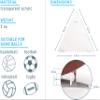 Ball Holder 2 Pack Stand for Footballs Basketballs Volleyballs Rugby Soccer Balls - Clear Acrylic Display Stands Rack (2 Pack) view 4