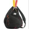 d'yallee Tennis Bag for Men Women, Racquetball Pickleball Paddle Squash Sling Bags Crossbody Sports Backpack Adult with USB Charge Port (Black) view 1