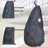 d'yallee Tennis Bag for Men Women, Racquetball Pickleball Paddle Squash Sling Bags Crossbody Sports Backpack Adult with USB Charge Port (Black) view 3