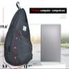 d'yallee Tennis Bag for Men Women, Racquetball Pickleball Paddle Squash Sling Bags Crossbody Sports Backpack Adult with USB Charge Port (Black) view 4