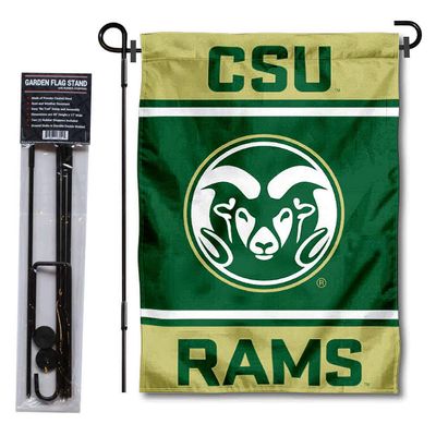 Colorado State Rams Garden Flag with Stand Holder