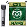 Colorado State Rams Garden Flag with Stand Holder view 1