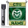 Colorado State Rams Garden Flag with Stand Holder view 2
