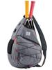 d'yallee Tennis Bag for Men Women, Racquetball Pickleball Paddle Squash Sling Bags Crossbody Sports Backpack Adult with USB Charge Port (Gray) view 1