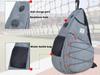 d'yallee Tennis Bag for Men Women, Racquetball Pickleball Paddle Squash Sling Bags Crossbody Sports Backpack Adult with USB Charge Port (Gray) view 3