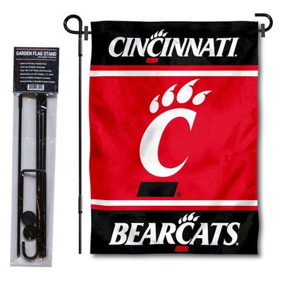 Cincinnati Bearcats Garden Flag with Stand Holder