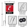 Cincinnati Bearcats Garden Flag with Stand Holder view 3